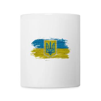 Ukraine Flaggen Design mit den Nationalfarben - Tasse - Weiß - Vorne