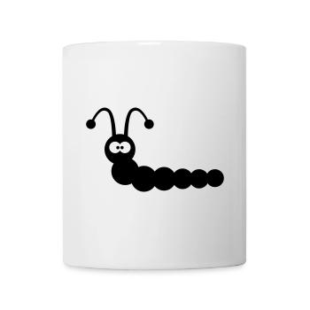 Lustiger Wurm - Tasse - Weiß - Vorne