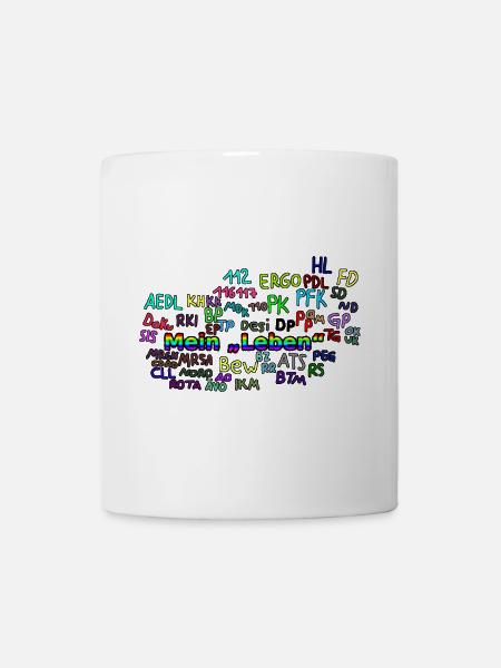 Mein Leben - Pflege - Tasse - Weiß