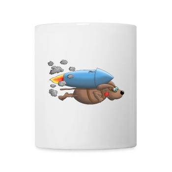 Raketen Hund - Tasse - Weiß - Vorne
