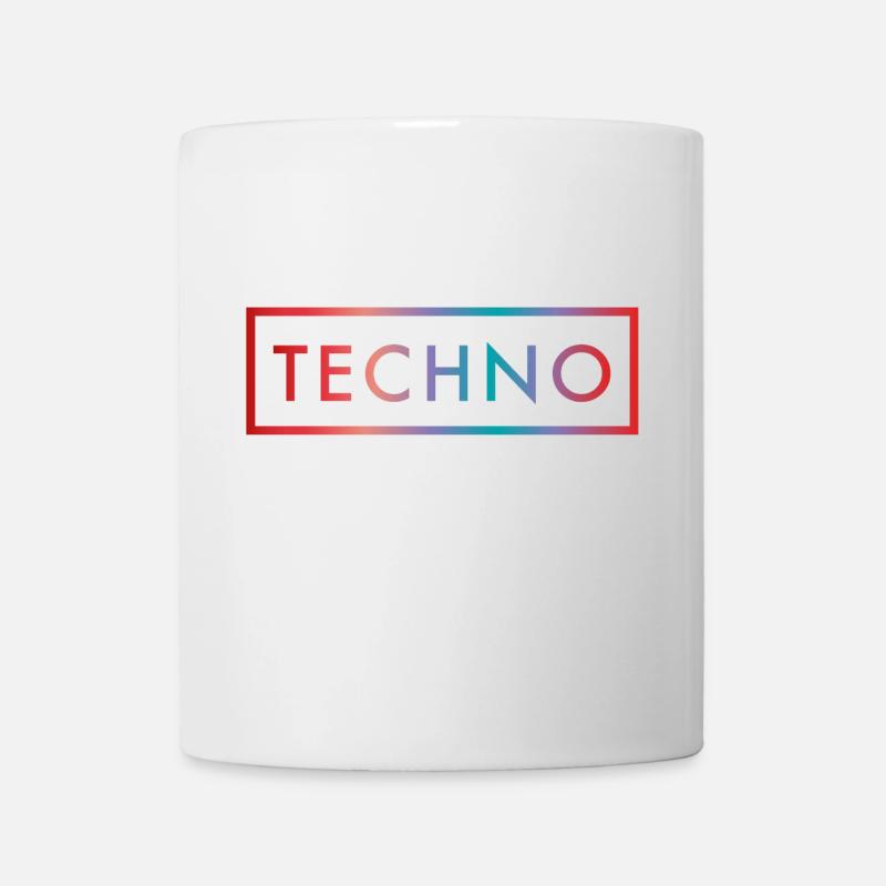 Techno Color Minimal Gift - Mug blanc - blanc