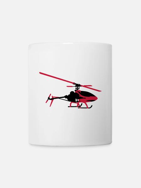 modèle d'hélicoptère - Mug blanc - blanc