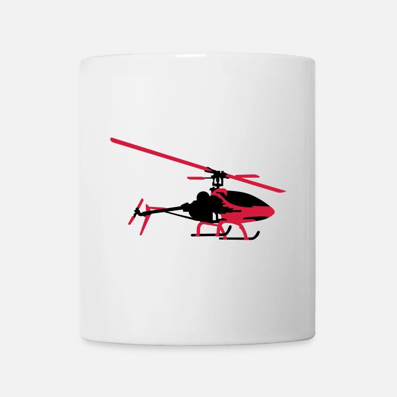 modèle d'hélicoptère - Mug blanc - blanc
