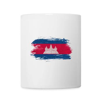 Drapeau du Cambodge vintage / Cadeau Angkor - Mug blanc - blanc - Devant