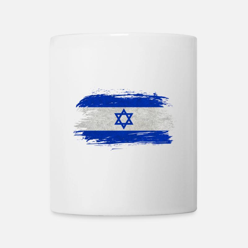 Israel Flagge / Geschenk Haifa Jerusalem Tel Aviv - Tasse - Weiß
