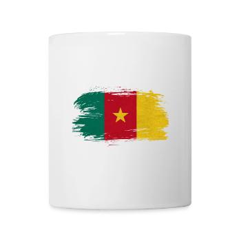 Drapeau Cameroun Vintage / Cadeau Douala Garoua - Mug blanc - blanc - Devant