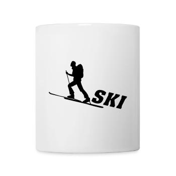 Ski, ski, skiing, après ski, freeski, winter - Mug blanc - blanc - Devant