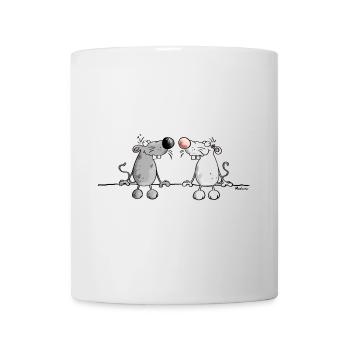 Souris dans l'amour - Mug blanc - blanc - Devant