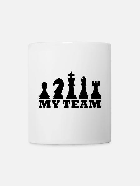 My Team (Schach) - Tasse - Weiß