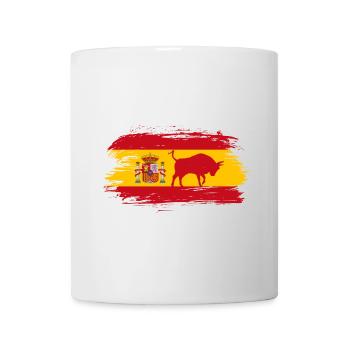 Spanien Flaggen Design mit Stier / Geschenk Madrid - Tasse - Weiß - Vorne