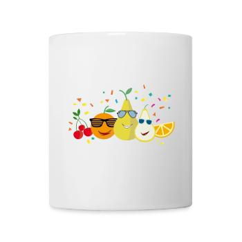 Des petits fruits joyeux - Mug blanc - blanc - Devant