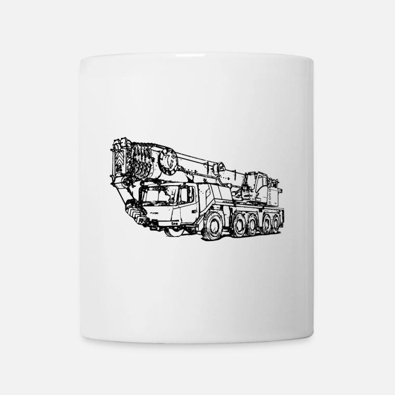 Mobilkran crane Kran 5 Achser - Tasse - Weiß