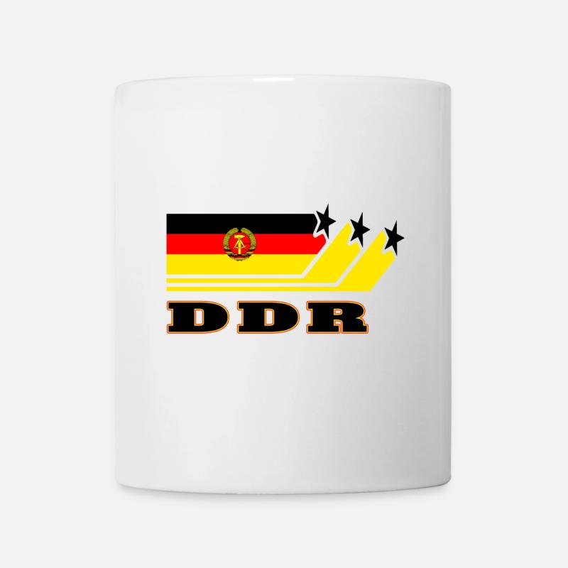 DDR Flaggen Design / Geschenk - Tasse - Weiß