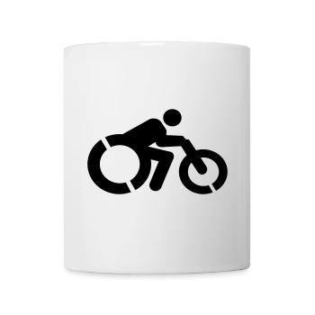 Utilisateur d’un fauteuil roulant avec un handbike # - Mug blanc - blanc - Devant