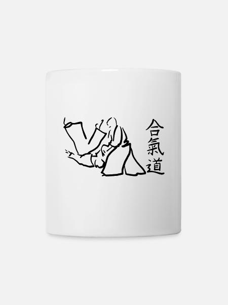 aikido - Tasse - Weiß
