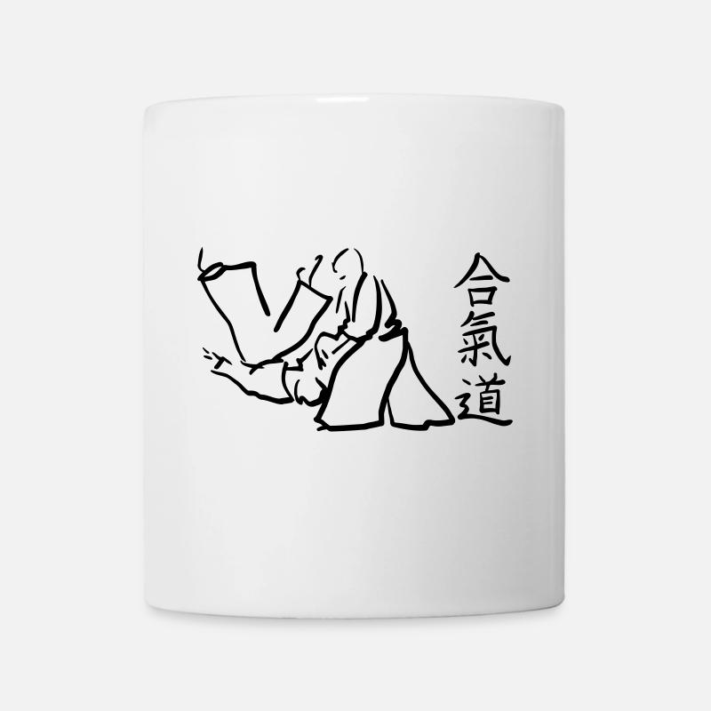aikido - Tasse - Weiß