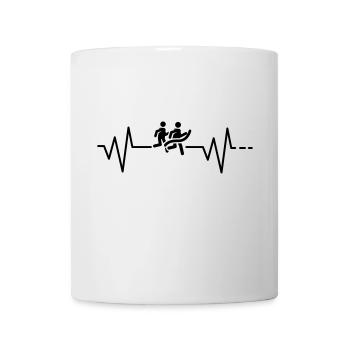 Heartbeat Marathon Jogging Athlétisme Course à pied - Mug blanc - blanc - Devant