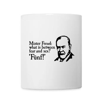Mr Freud what is between fear and sex Fünf Sigmund - Tasse - Weiß - Vorne
