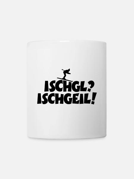 Ischgl Ischgeil Skifahrer Après-Ski - Tasse - Weiß