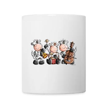 Die musikalische Kuhband - Tasse - Weiß - Vorne