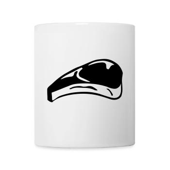Steak, meat (cheap!) - Mug - white - Front