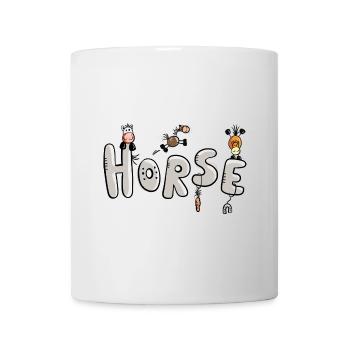 Funny Horse Font - Horses - Riding - Animal - Pony - Mug - white - Front