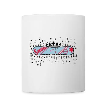 Snowboard with Crown Snowboard King - Mug - white - Front