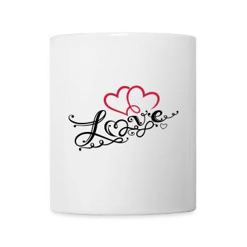 Coeurs avec la boucle de l'infini - Mug blanc - blanc - Devant