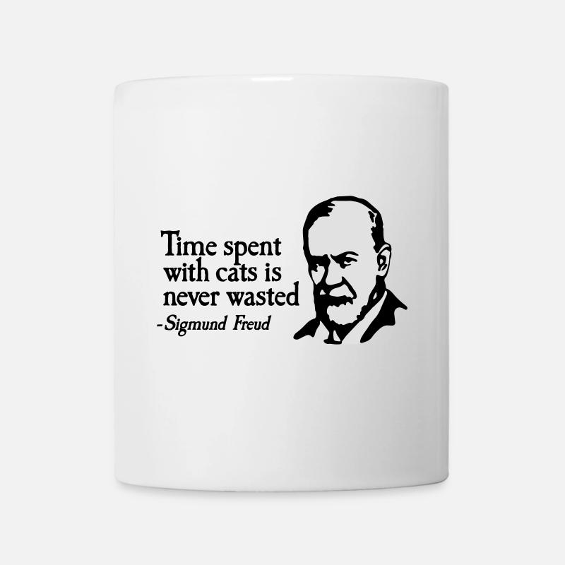 Time spent with cats is never Sigmund Freud - Tazza - bianco