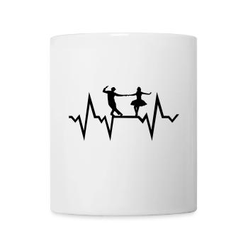 Tanzen Herzschlag, Tänzer - Tasse - Weiß - Vorne
