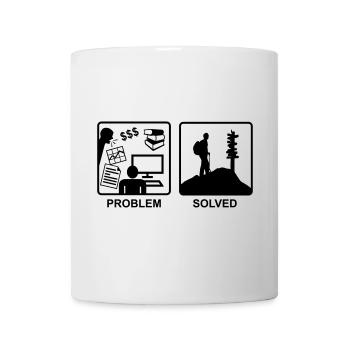 Problem Solved - Mountain hiking - Mug - white - Front