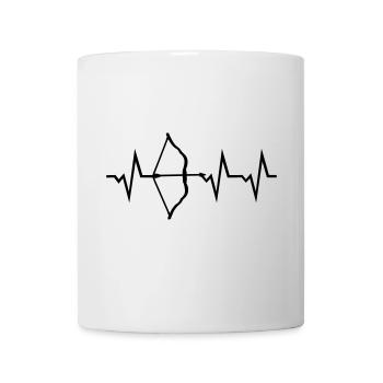 Archery, Bow and Arrow Heartbeat - Mug - white - Front