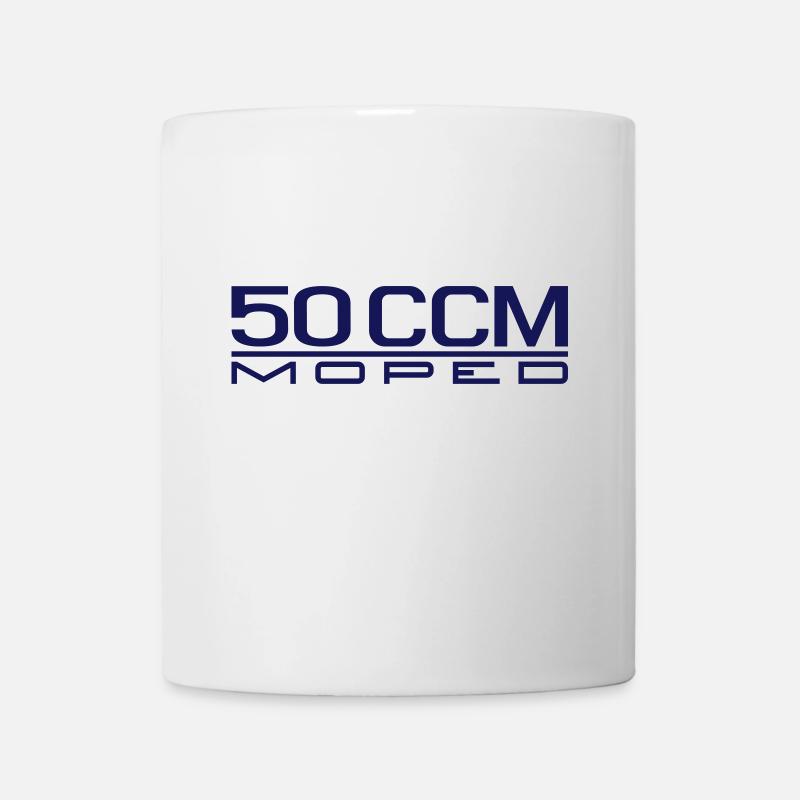 50 ccm Moped Emblem - Tasse - Weiß