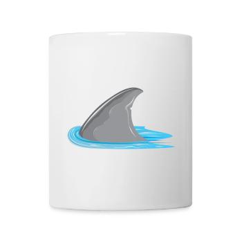 Shark in sight! Shark fin in the sea - Mug - white - Front