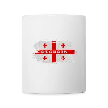 Drapeau vintage de Géorgie - Mug blanc - blanc - Devant