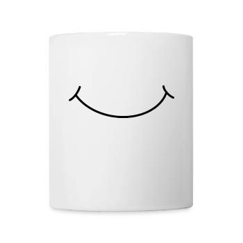 Masque visage sourire - Mug blanc - blanc - Devant
