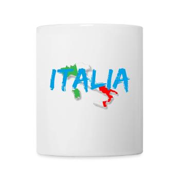 Italy blue tricolor boot - Mug - white - Front