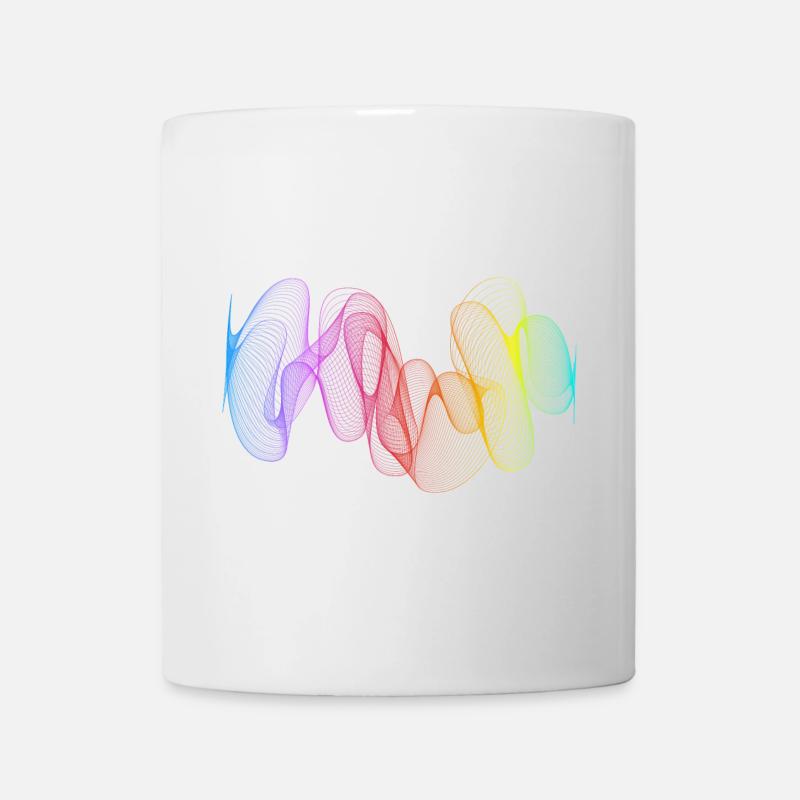 Abstract Lines Design 02 - Mug - white