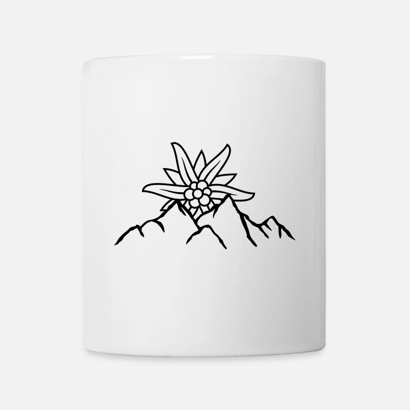 Logo Sonne Bergblume - Tasse - Weiß