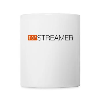 Top Streamer social media shirt - Tasse - Weiß - Vorne