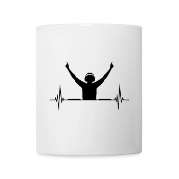 Herzschlag Puls DJ - Tasse - Weiß - Vorne
