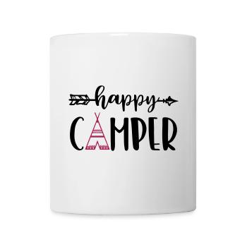 campeur heureux - Mug blanc - blanc - Devant