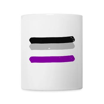 Flagge asexuell Asexualität LGBT - Tasse - Weiß - Vorne