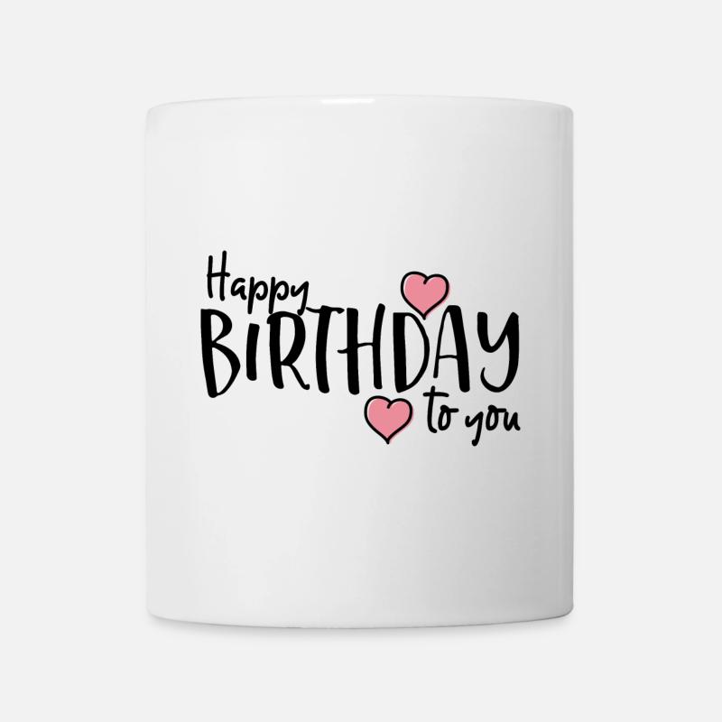 Duo minimaliste des cœurs roses - Mug blanc - blanc