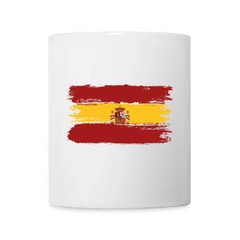 Spain Flag Brushstroke Banner - Mug - white - Front