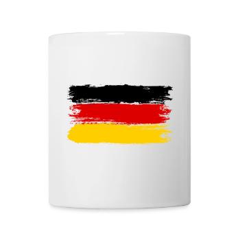 Red Yellow Brush Stripe Art - Mug - white - Front