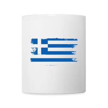 Pinselstrich der griechischen Flagge - Tasse - Weiß - Vorne