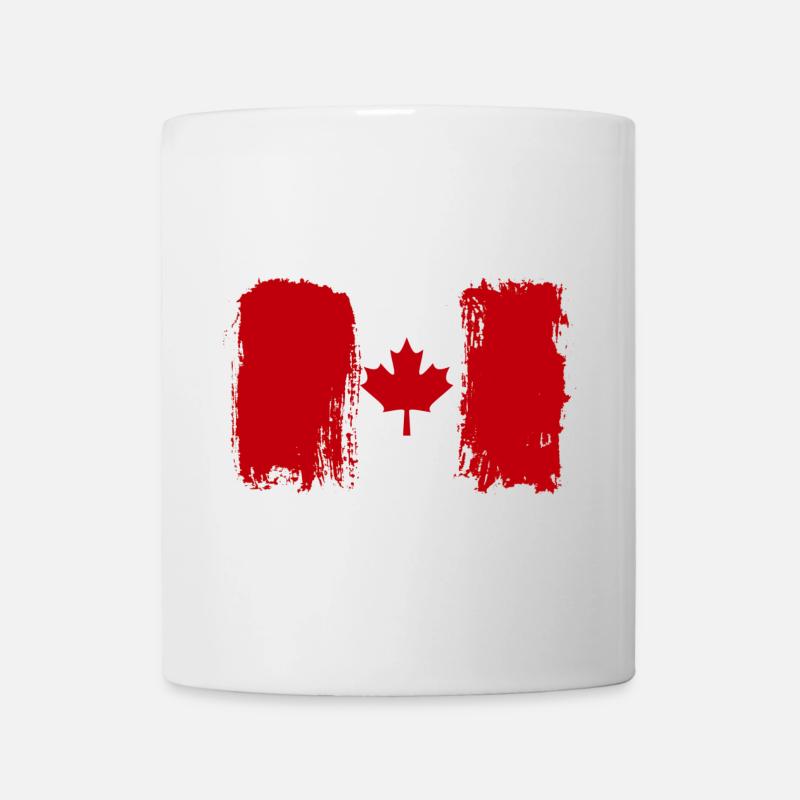 Éclaboussure d’encre de feuille d’érable - Mug blanc - blanc