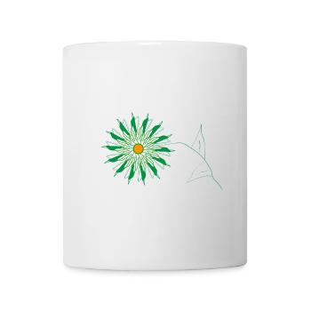 green flower - Mug - white - Front