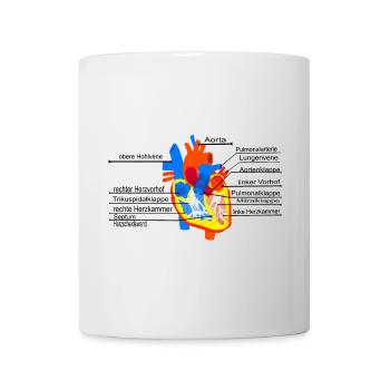 Anatomical Heart, Cor, - Mug - white - Front